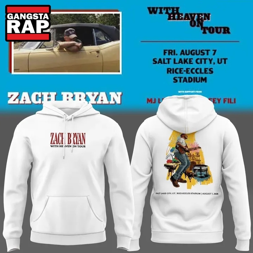 Zach Bryan Salt Lake City, UT Event With Heaven On Tour 2026 Hoodie , Music Trend Shirt Zach Bryan Salt Lake City, UT Event With Heaven On Tour 2026 Hoodie , Music Trend Shirt