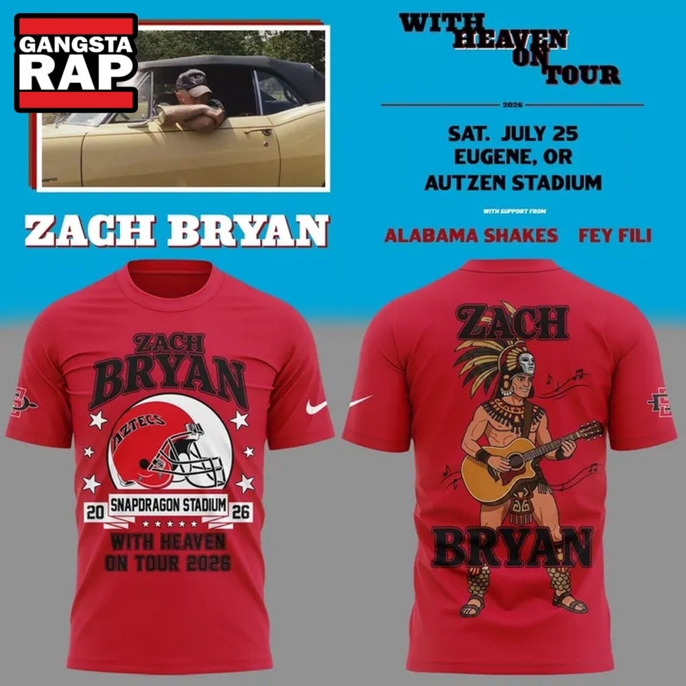 Zach Bryan x San Diego State With Heaven On Tour 2026 Mascot Design Limited T Shirt
