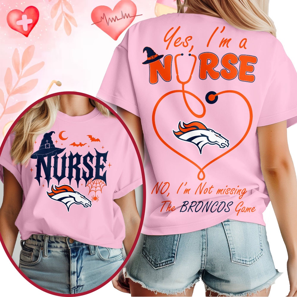 Denver Broncos NFL Night Shift Never Misses Game Day Halloween Nurse Unisex 3D Shirt, Football New Design Shirt Denver Broncos NFL Night Shift Never Misses Game Day Halloween Nurse Unisex 3D Shirt, Football New Design Shirt