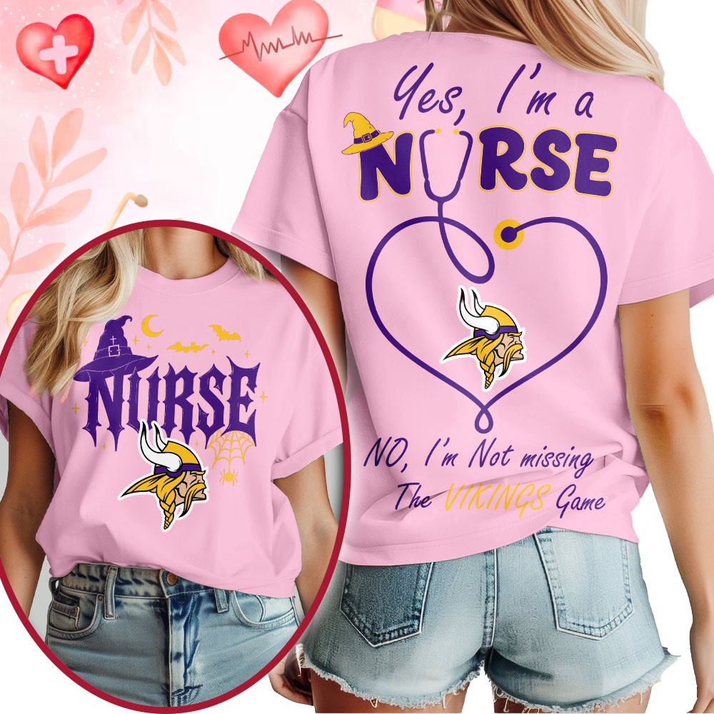 Minnesota Vikings NFL Night Shift Never Misses Game Day Halloween Nurse Unisex 3D Shirt, Football New Design Shirt Minnesota Vikings NFL Night Shift Never Misses Game Day Halloween Nurse Unisex 3D Shirt, Football New Design Shirt