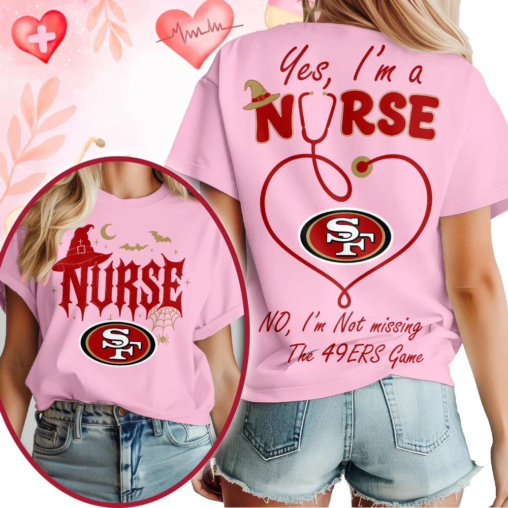 San Francisco 49ers NFL Night Shift Never Misses Game Day Halloween Nurse Unisex 3D Shirt, Football New Design Shirt San Francisco 49ers NFL Night Shift Never Misses Game Day Halloween Nurse Unisex 3D Shirt, Football New Design Shirt