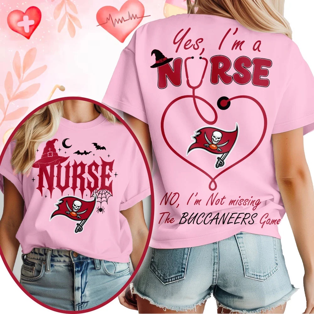 Tampa Bay Buccaneers NFL Night Shift Never Misses Game Day Halloween Nurse Unisex 3D Shirt, Football New Design Shirt Tampa Bay Buccaneers NFL Night Shift Never Misses Game Day Halloween Nurse Unisex 3D Shirt, Football New Design Shirt