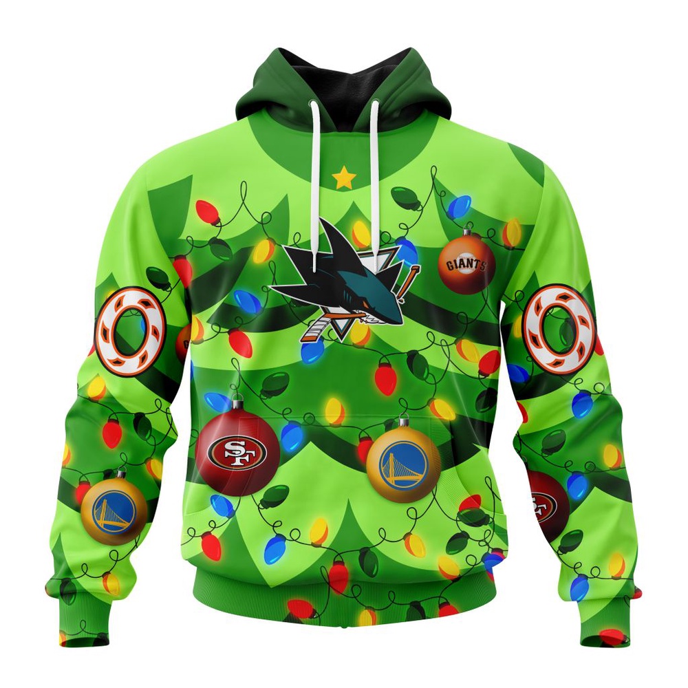 NHL San Jose Sharks Specialized Christmass Tree Color And City's Sport Teams Hoodie, T Shirt, NHL 3D Shirt Nhl San Jose Sharks Specialized Christmass Tree Color And City S Sport Teams Hoodie T Shirt 1