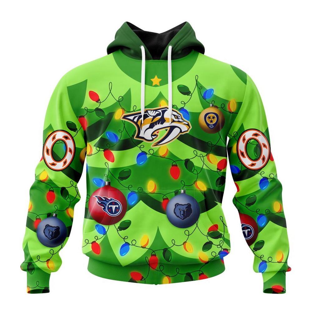 NHL Nashville Predators Specialized Christmass Tree Color And City's Sport Teams Hoodie, T Shirt, NHL 3D Shirt Nhl Nashville Predators Specialized Christmass Tree Color And City S Sport Teams Hoodie T Shirt 1