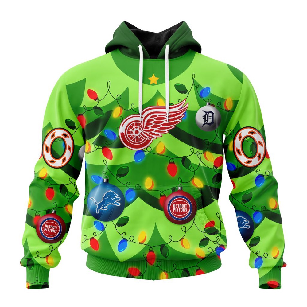 NHL Detroit Red Wings Specialized Christmass Tree Color And City's Sport Teams Hoodie, T Shirt, NHL 3D Shirt Nhl Detroit Red Wings Specialized Christmass Tree Color And City S Sport Teams Hoodie T Shirt 1