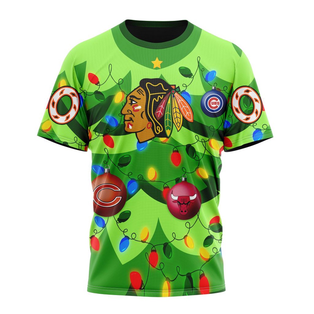 NHL Chicago BlackHawks Specialized Christmass Tree Color And City's Sport Teams Hoodie, T Shirt, NHL 3D Shirt NHL Chicago BlackHawks Specialized Christmass Tree Color And City's Sport Teams Hoodie, T Shirt, NHL 3D Shirt