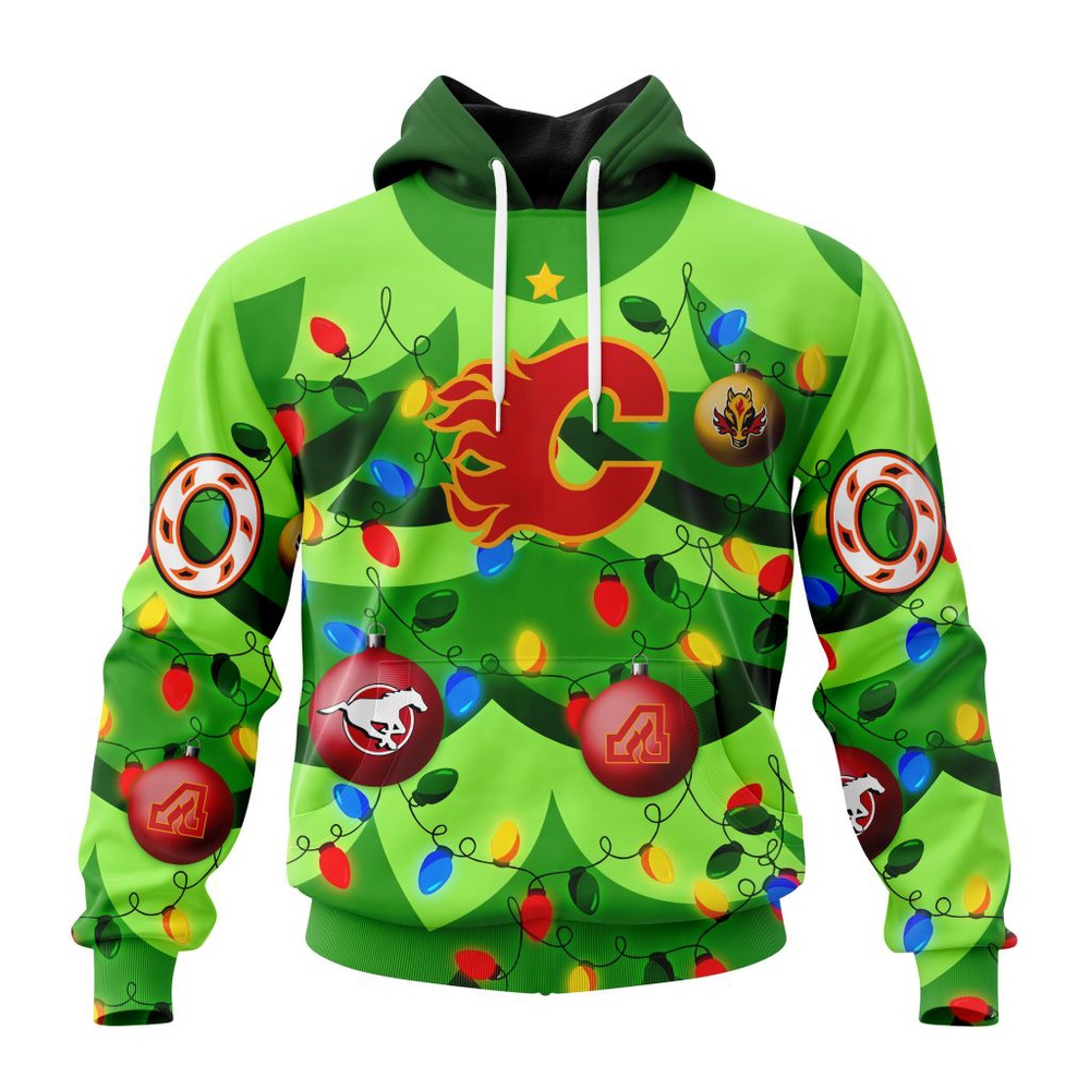 NHL Calgary Flames Specialized Christmass Tree Color And City's Sport Teams Hoodie, T Shirt, NHL 3D Shirt Nhl Calgary Flames Specialized Christmass Tree Color And City S Sport Teams Hoodie T Shirt 1