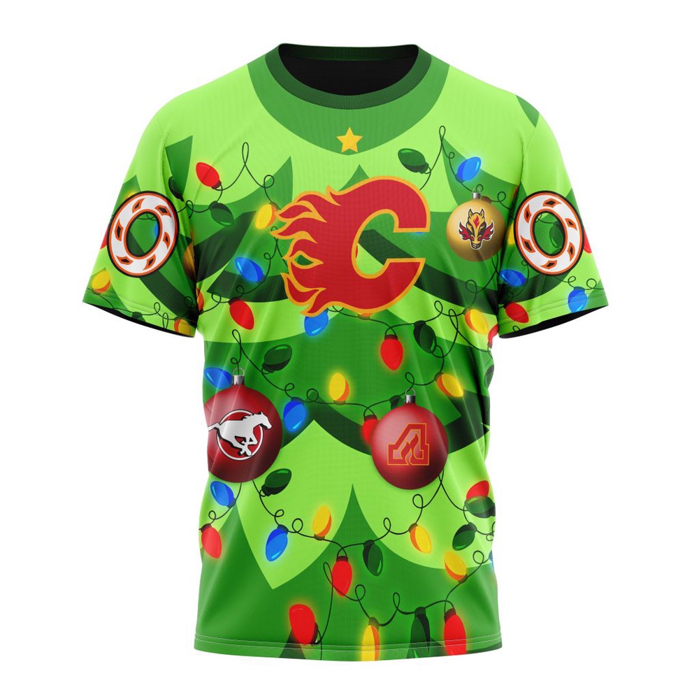 NHL Calgary Flames Specialized Christmass Tree Color And City's Sport Teams Hoodie, T Shirt, NHL 3D Shirt NHL Calgary Flames Specialized Christmass Tree Color And City's Sport Teams Hoodie, T Shirt, NHL 3D Shirt