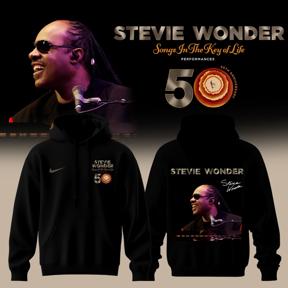 Stevie Wonder Songs in the Key of Life Performances 50th Anniversary Signed Black Hoodie, Trending 3D Music Shirt Stevie Wonder Songs in the Key of Life Performances 50th Anniversary Signed Black Hoodie, Trending 3D Music Shirt