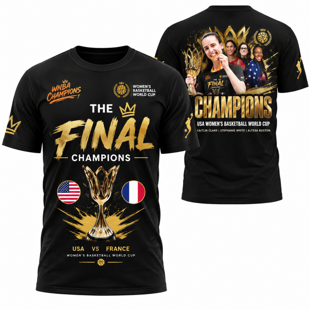 Caitlin Clark x Stephanie White x Aliyah Boston Team USA FIBA Women’s Basketball World Cup 2026 Champions T Shirt, Trending Design Shirt Caitlin Clark X Stephanie White X Aliyah Boston Team Usa Fiba Women S Basketball World Cup 2026 Champions T Shirt