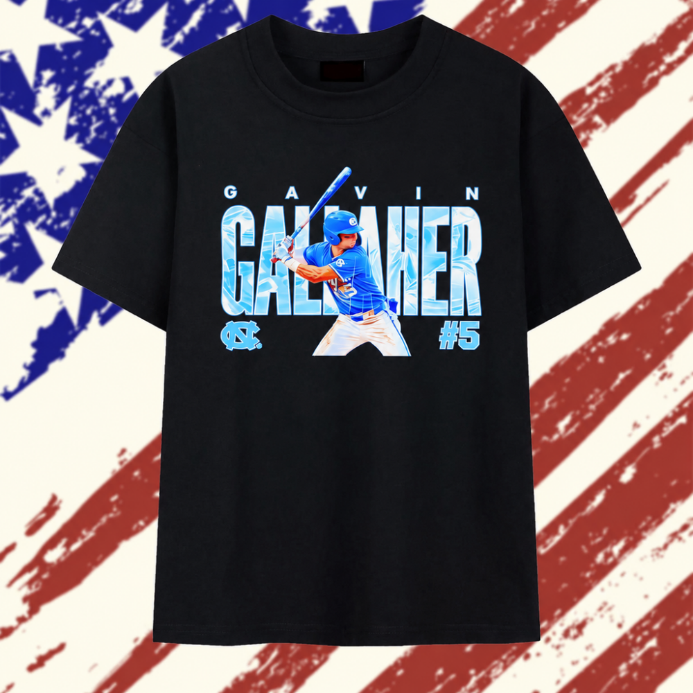 Gavin Gallaher #5 University Of North Carolina Tar Heels NCAA College Baseball Player T Shirt, Trending 2D Shirt Gavin Gallaher #5 University Of North Carolina Tar Heels NCAA College Baseball Player T Shirt, Trending 2D Shirt