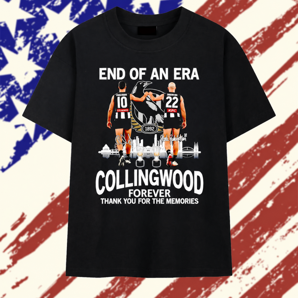 Scott Pendlebury and Steele Sidebottom Collingwood Forever End of an Era Signature T Shirt, Trending 2D Shirt Scott Pendlebury and Steele Sidebottom Collingwood Forever End of an Era Signature T Shirt, Trending 2D Shirt