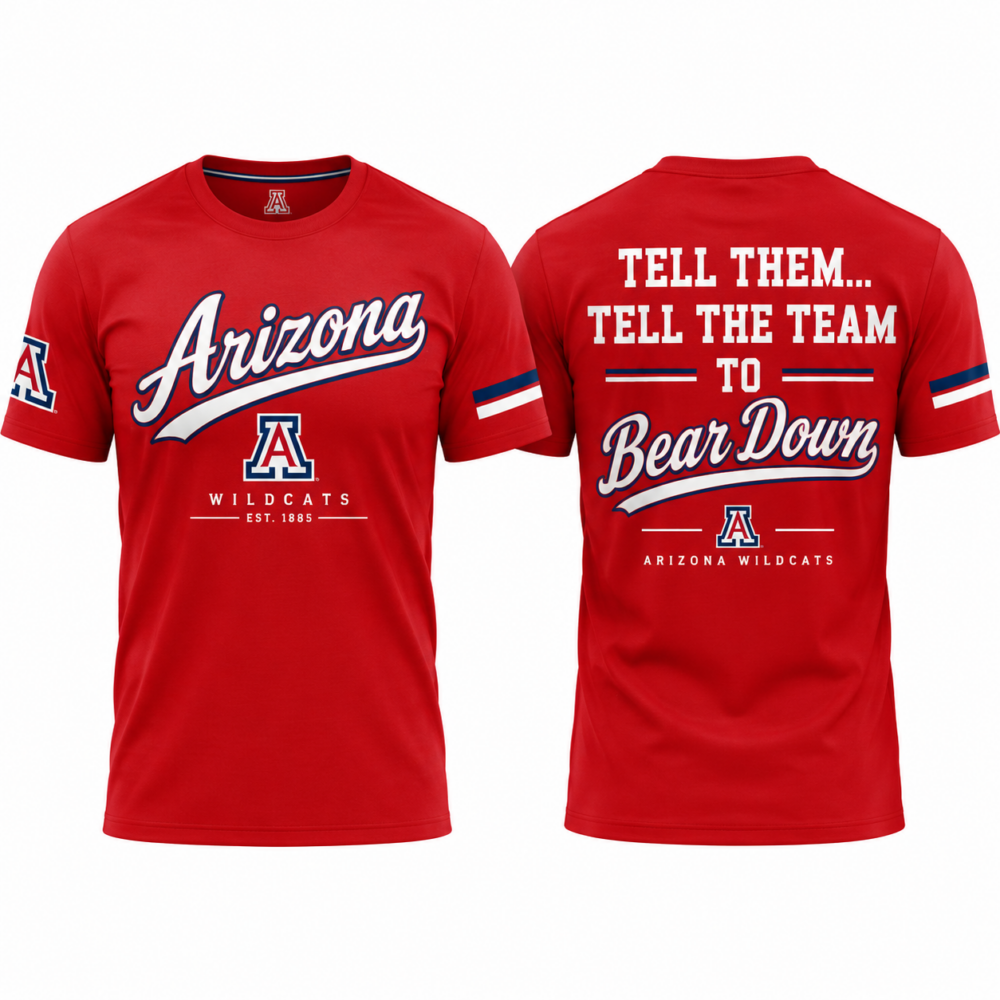 Arizona Wildcats 100 Years Bear Down Tell Them Tell The Team To Limited Edition T Shirt, Trending Design Shirt Arizona Wildcats 100 Years Bear Down Tell Them Tell The Team To Limited Edition T Shirt, Trending Design Shirt