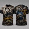 Los Angeles Chargers NFL Michael Myers Sunday Nightmares Horror Halloween 3D T Shirt, Football New Design Shirt 3 Los Angeles Chargers NFL Michael Myers Sunday Nightmares Horror Halloween 3D T Shirt, Football New Design Shirt Los Angeles Chargers Nfl Michael Myers Sunday Nightmares Horror Halloween 3D T Shirt