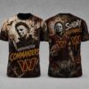 Washington Commanders NFL Michael Myers Sunday Nightmares Horror Halloween 3D T Shirt, Football New Design Shirt Washington Commanders Nfl Michael Myers Sunday Nightmares Horror Halloween 3D T Shirt