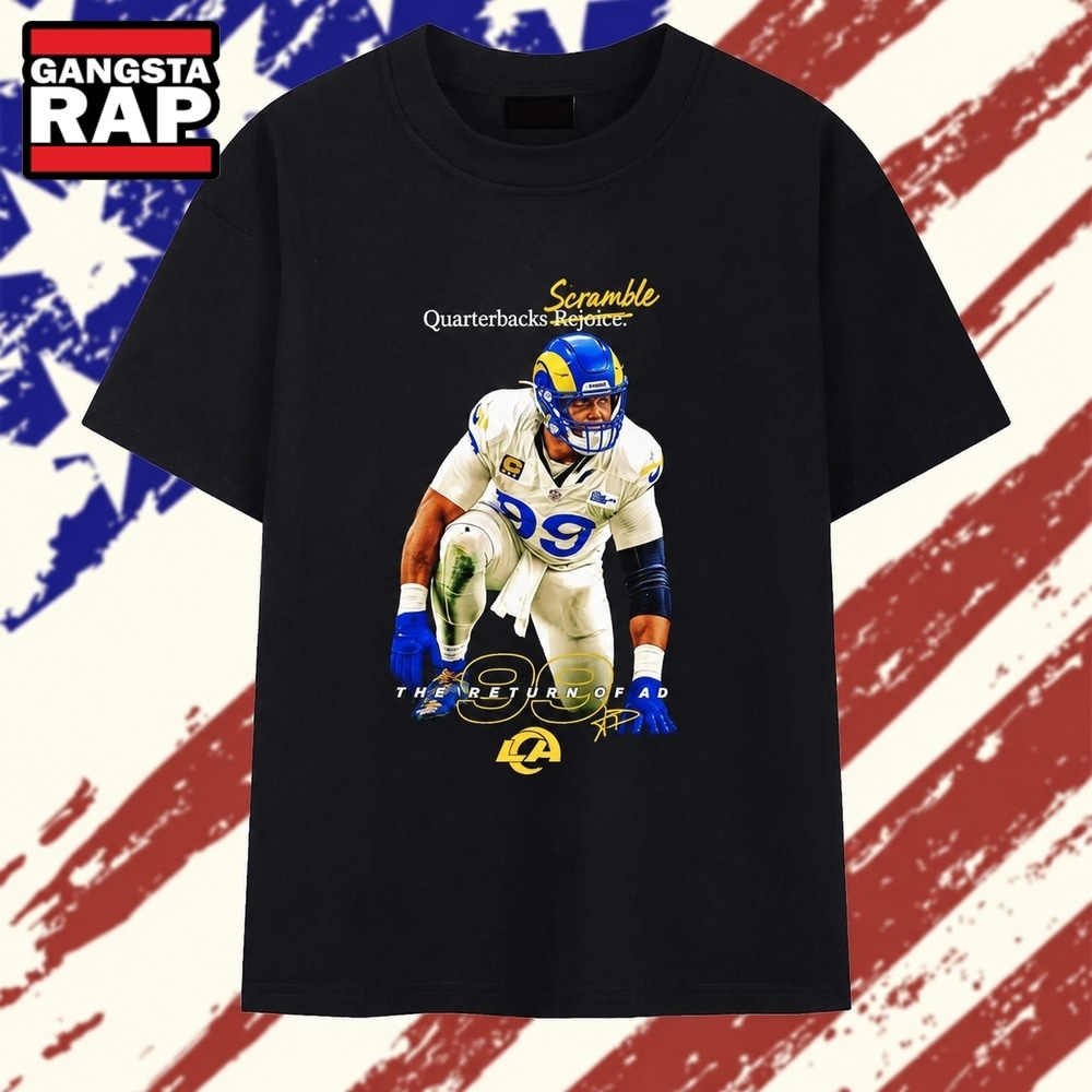 Aaron Donald Los Angeles Rams 99 The Return of AD Signature T Shirt, Trending 2D Shirt Aaron Donald Los Angeles Rams 99 The Return of AD Signature T Shirt, Trending 2D Shirt