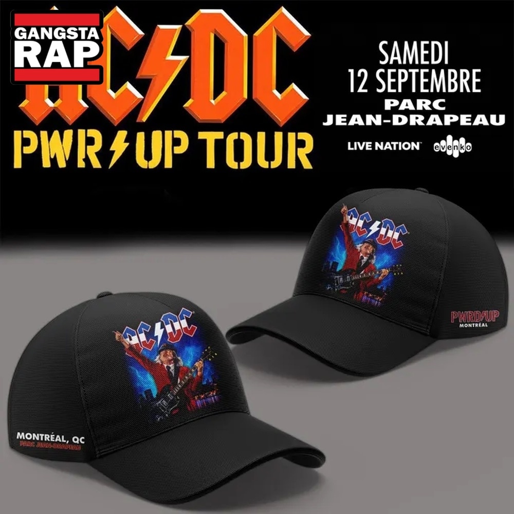 ACDC Exclusive Montreal Event Power Up Tour 2026 Cap, Trendy Music Baseball Cap ACDC Exclusive Montreal Event Power Up Tour 2026 Cap, Trendy Music Baseball Cap