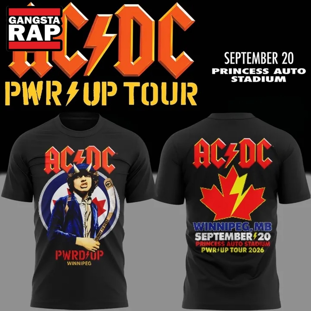 ACDC Exclusive Winnipeg Event Shirt Power Up Tour 2026 T Shirt, Trending 3D Music Shirt Acdc Exclusive Winnipeg Event Shirt Power UP Tour 2026 T Shirt