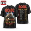 ACDC Heavy Metal Express Power Up Tour 2026 Vintage Graphic T Shirt, Trending 3D Music Shirt Acdc Heavy Metal Express Power UP Tour 2026 Vintage Graphic T Shirt