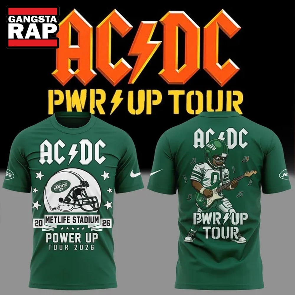 ACDC x New York Jets POWER UP TOUR 2026 New Design 3D Shirt, Trending 3D Music Shirt ACDC x New York Jets POWER UP TOUR 2026 New Design 3D Shirt, Trending 3D Music Shirt