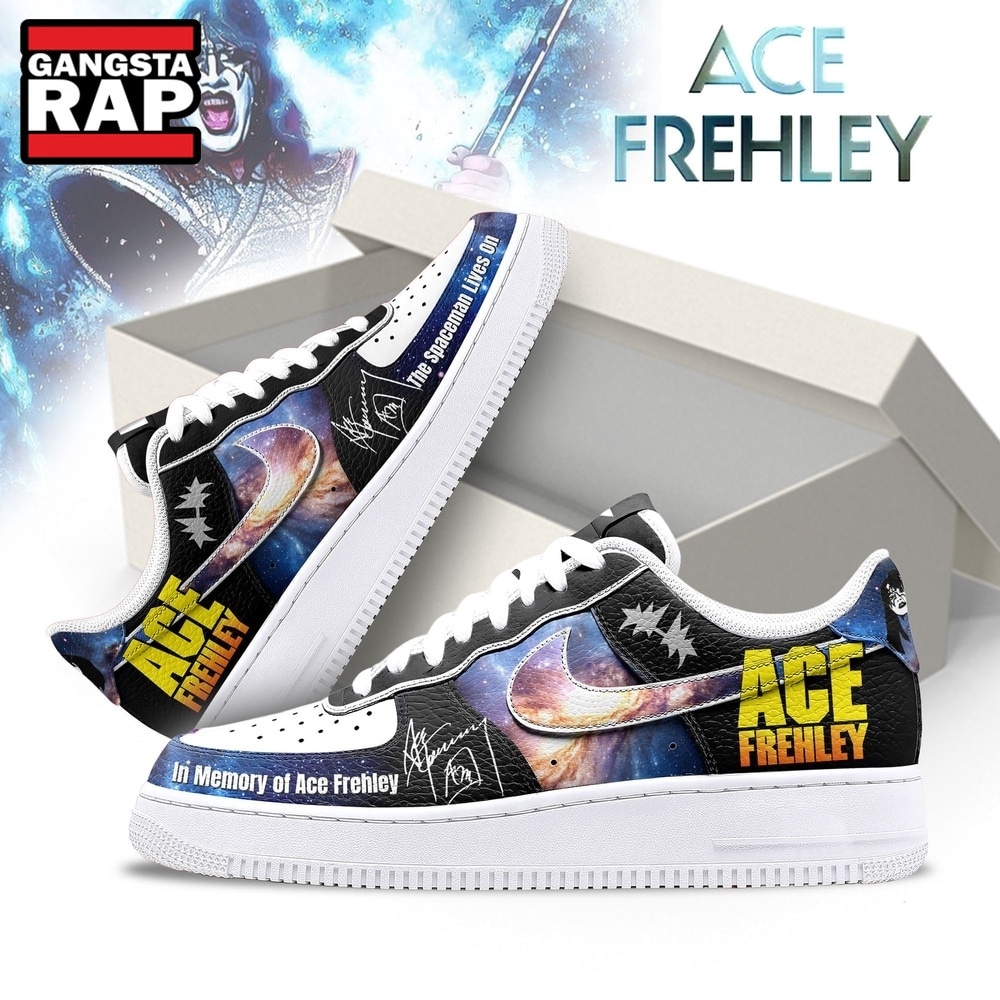 Ace Frehley The Spaceman Lives On Galaxy Graphic Air Force 1 Shoes Sneakers, Music Air Force 1 Shoes Ace Frehley The Spaceman Lives On Galaxy Graphic Air Force 1 Shoes Sneakers, Music Air Force 1 Shoes