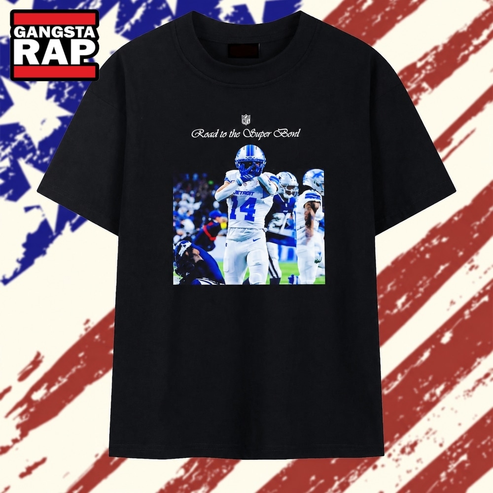 Amon Ra St. Brown Road to the Super Bowl Detroit Lions T Shirt, Trending 2D Shirt Amon Ra St. Brown Road to the Super Bowl Detroit Lions T Shirt, Trending 2D Shirt
