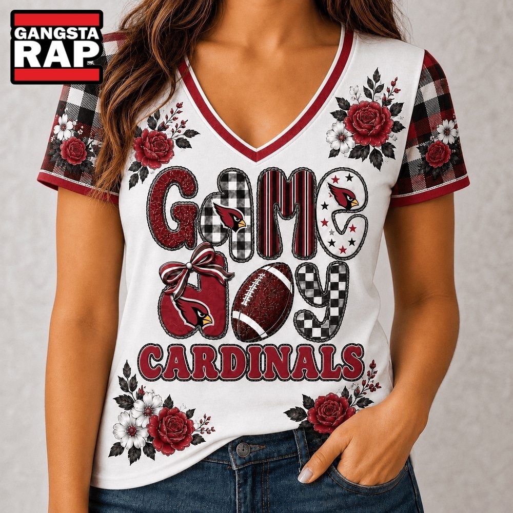 Arizona Cardinals NFL Football Flowers Team Pride V Neck T Shirt, NFL V Neck T-Shirt Arizona Cardinals NFL Football Flowers Team Pride V Neck T Shirt, NFL V Neck T-Shirt