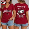Arizona Cardinals NFL Hello Kitty Football V Neck T Shirt, NFL V Neck T-Shirt Arizona Cardinals Nfl Hello Kitty Football V Neck T Shirt