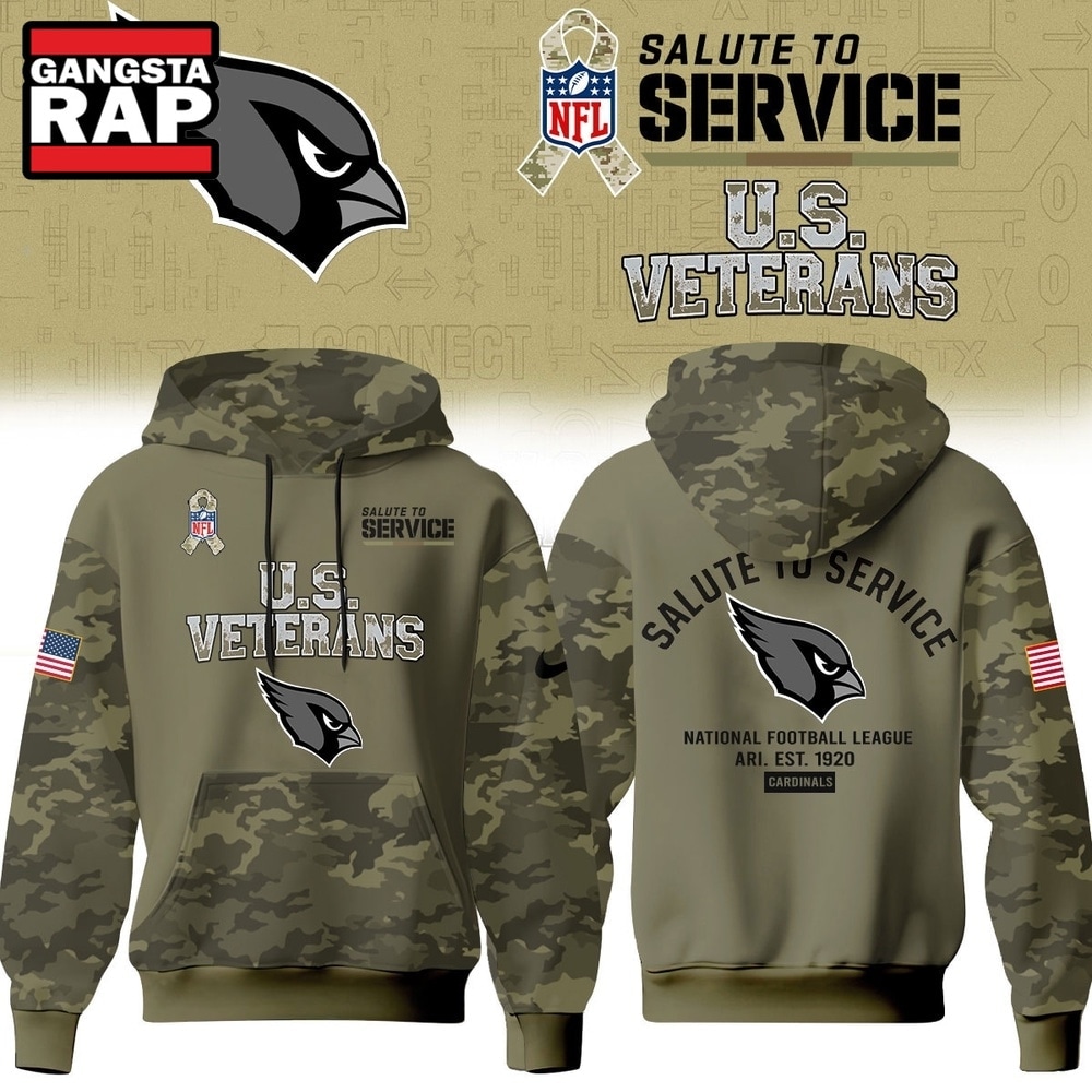 Arizona Cardinals NFL US Veterans Salute To Service 2026 Hoodie Shirt, Football New Design Shirt Arizona Cardinals Nfl US Veterans Salute TO Service 2026 Hoodie Shirt