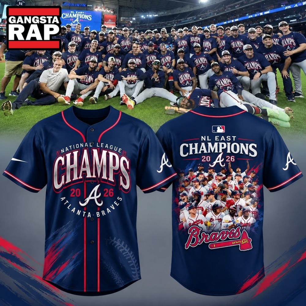 Atlanta Braves 2026 NL East Division Champions Limited Edition Baseball Jersey, Trending Baseball Jersey Atlanta Braves 2026 NL East Division Champions Limited Edition Baseball Jersey