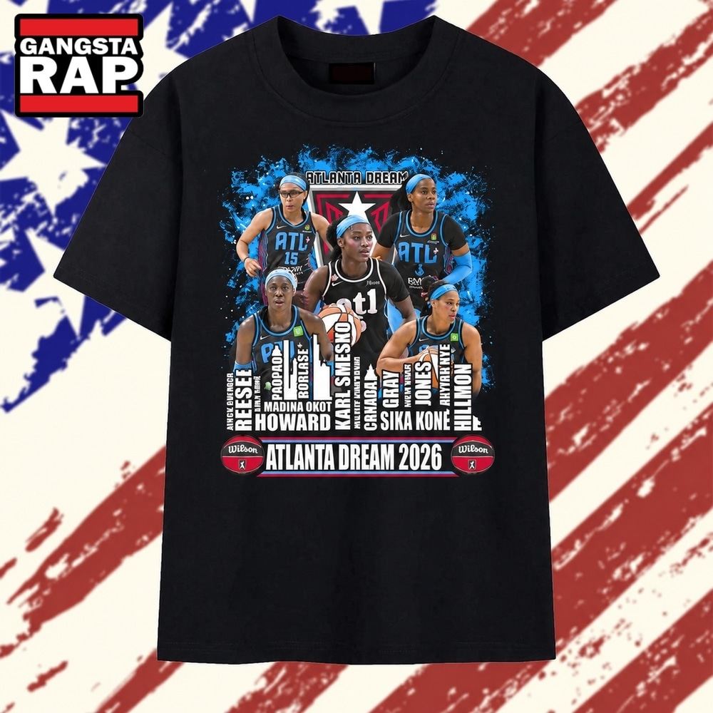 Atlanta Dream 2026 WNBA Basketball Roster Graphic T Shirt, Trending 2D Shirt Atlanta Dream 2026 Wnba Basketball Roster Graphic T Shirt