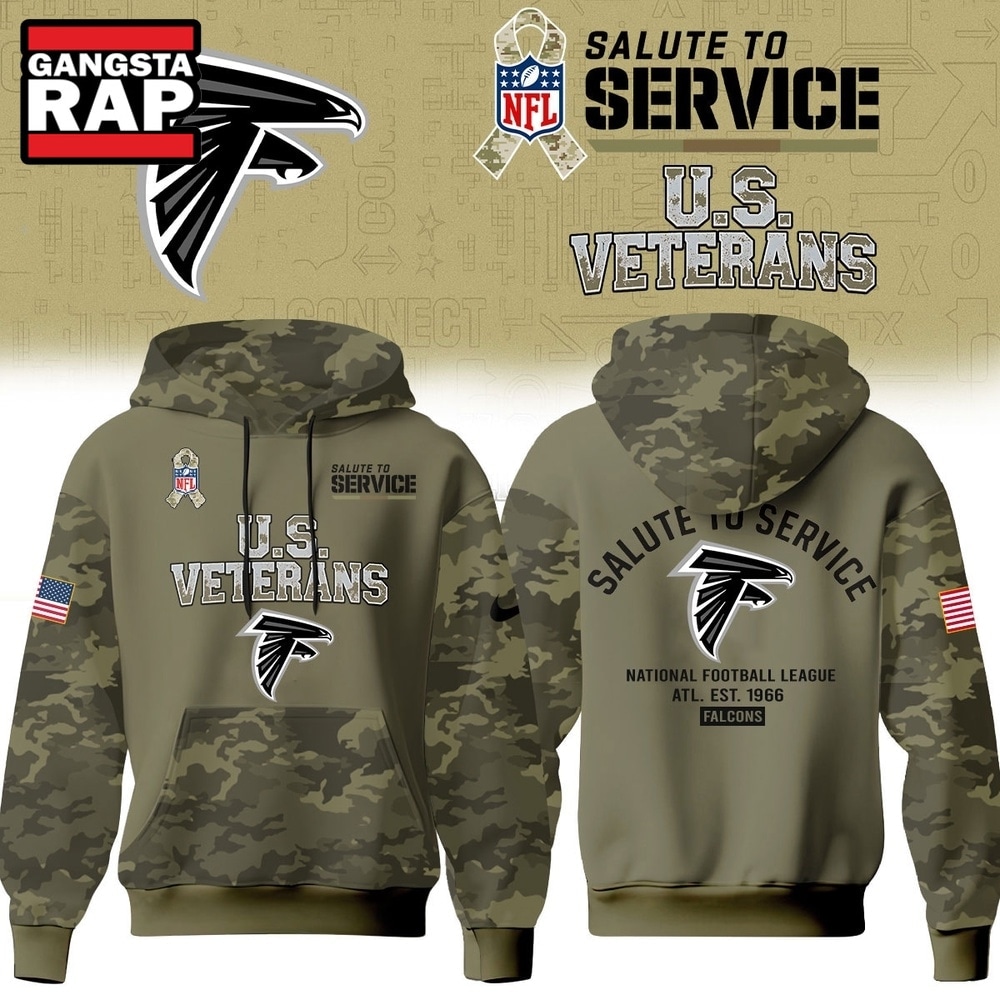 Atlanta Falcons NFL US Veterans Salute To Service 2026 Hoodie Shirt, Football New Design Shirt Atlanta Falcons Nfl US Veterans Salute TO Service 2026 Hoodie Shirt