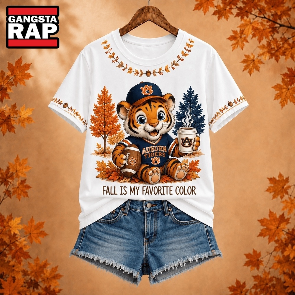 Auburn Tigers NCAA Fall Is My Favorite Color Football Unisex 3D Shirt, NCAA 3D Shirt Auburn Tigers NCAA Fall Is My Favorite Color Football Unisex 3D Shirt, NCAA 3D Shirt