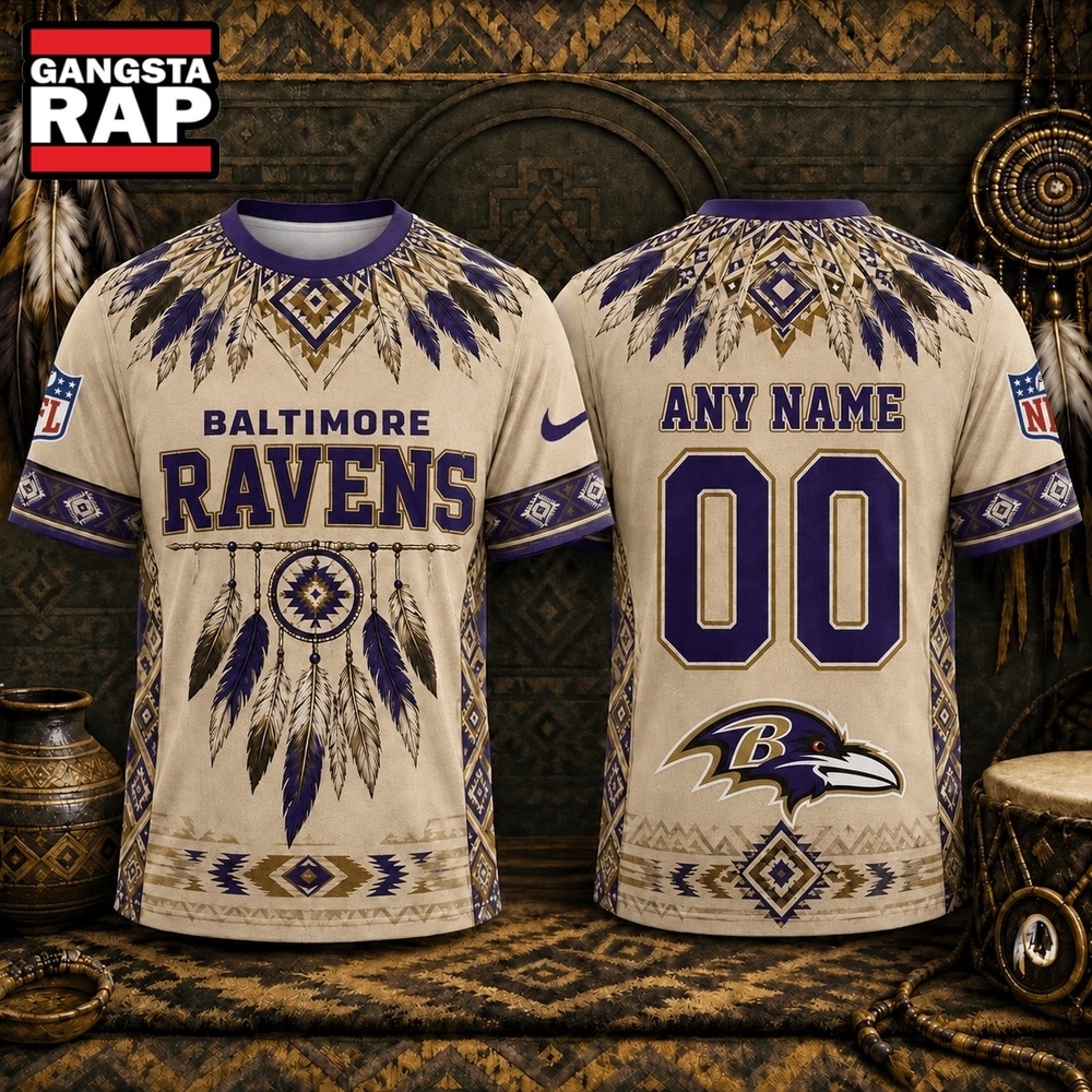 Baltimore Ravens 2026 NFL Native American Heritage 3D Shirt, Football New Design Shirt Baltimore Ravens 2026 Nfl Native American Heritage 3D Shirt