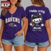 Baltimore Ravens NFL Hello Kitty Football V Neck T Shirt, NFL V Neck T-Shirt 3 Baltimore Ravens NFL Hello Kitty Football V Neck T Shirt, NFL V Neck T-Shirt Baltimore Ravens Nfl Hello Kitty Football V Neck T Shirt