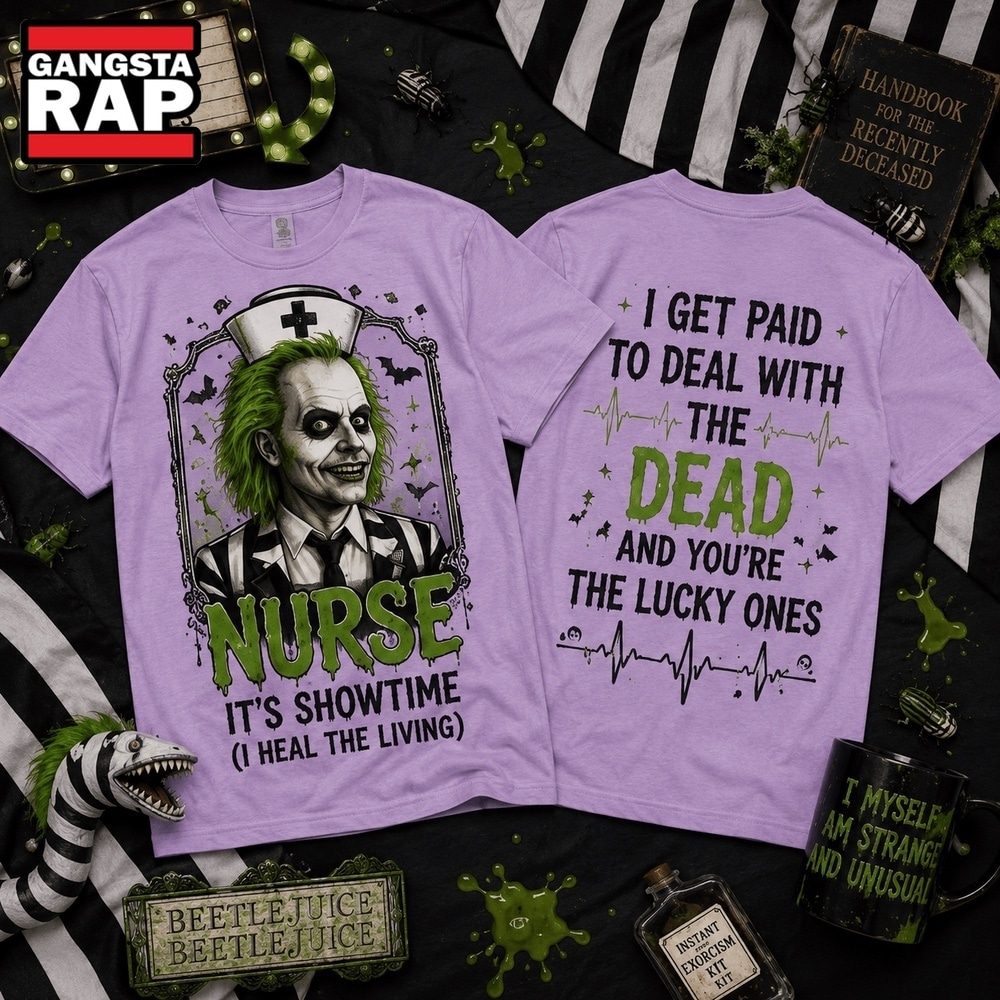Beetlejuice Nurse Afterlife Night Shift 3D Shirt, Trending 3D Music Shirt Beetlejuice Nurse Afterlife Night Shift 3D Shirt
