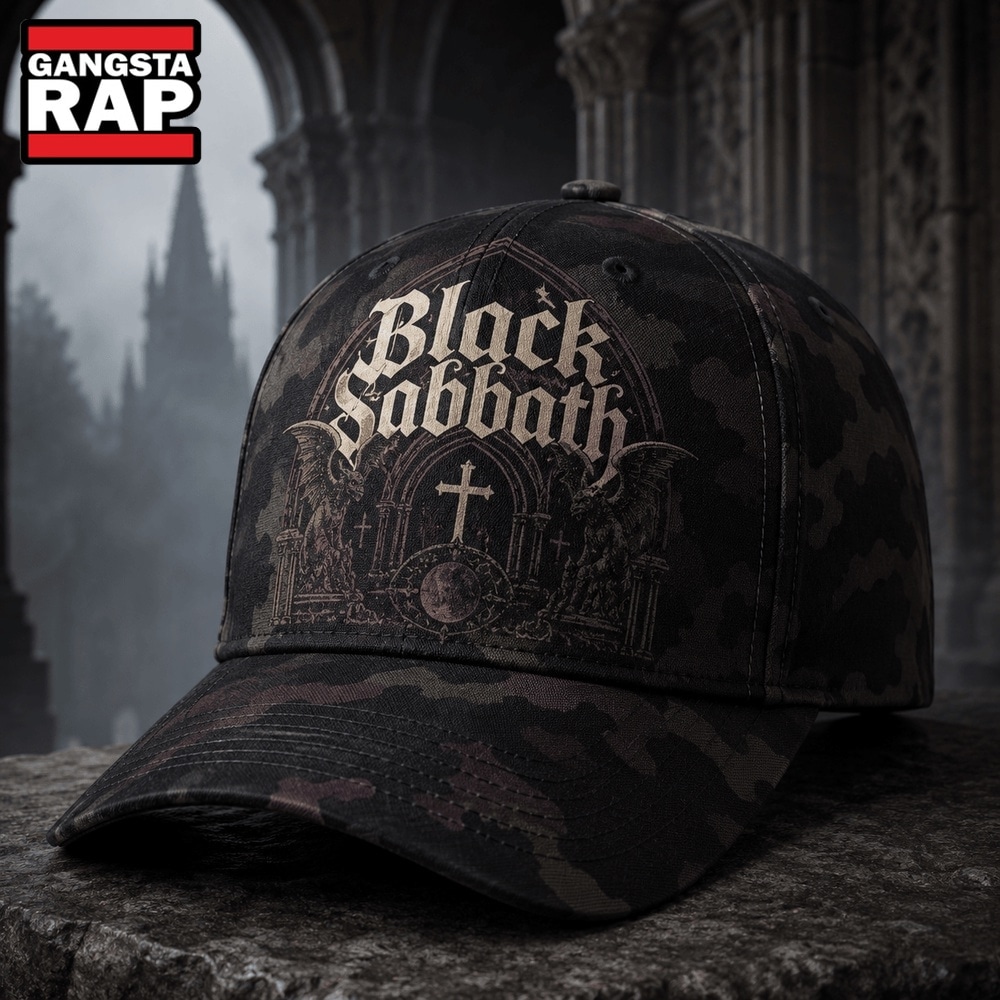 Black Sabbath Midnight Cathedral Camo Gothic Rock Classic Cap, Trendy Music Baseball Cap Black Sabbath Midnight Cathedral Camo Gothic Rock Classic Cap, Trendy Music Baseball Cap