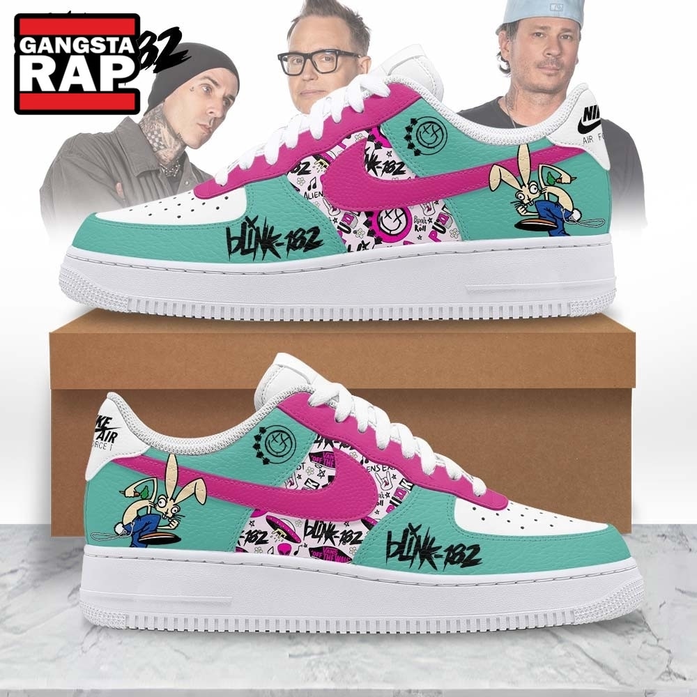 Blink 182 Custom Air Force 1 Sneakers Shoes, Music Air Force 1 Shoes Blink 182 Custom Air Force 1 Sneakers Shoes, Music Air Force 1 Shoes