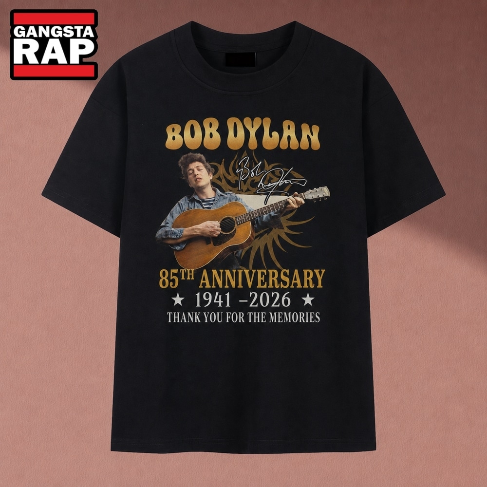Bob Dylan 85th Anniversary 1941 2026 Guitar Signature T Shirt, Music 2D Shirt Bob Dylan 85th Anniversary 1941 2026 Guitar Signature T Shirt, Music 2D Shirt