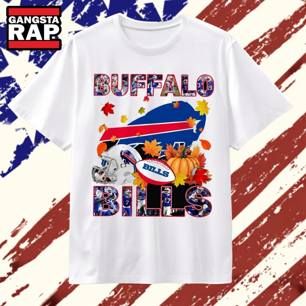 Buffalo Bills Football Autumn Fall Pumpkin Graphic T Shirt, Trending 2D Shirt Buffalo Bills Football Autumn Fall Pumpkin Graphic T Shirt