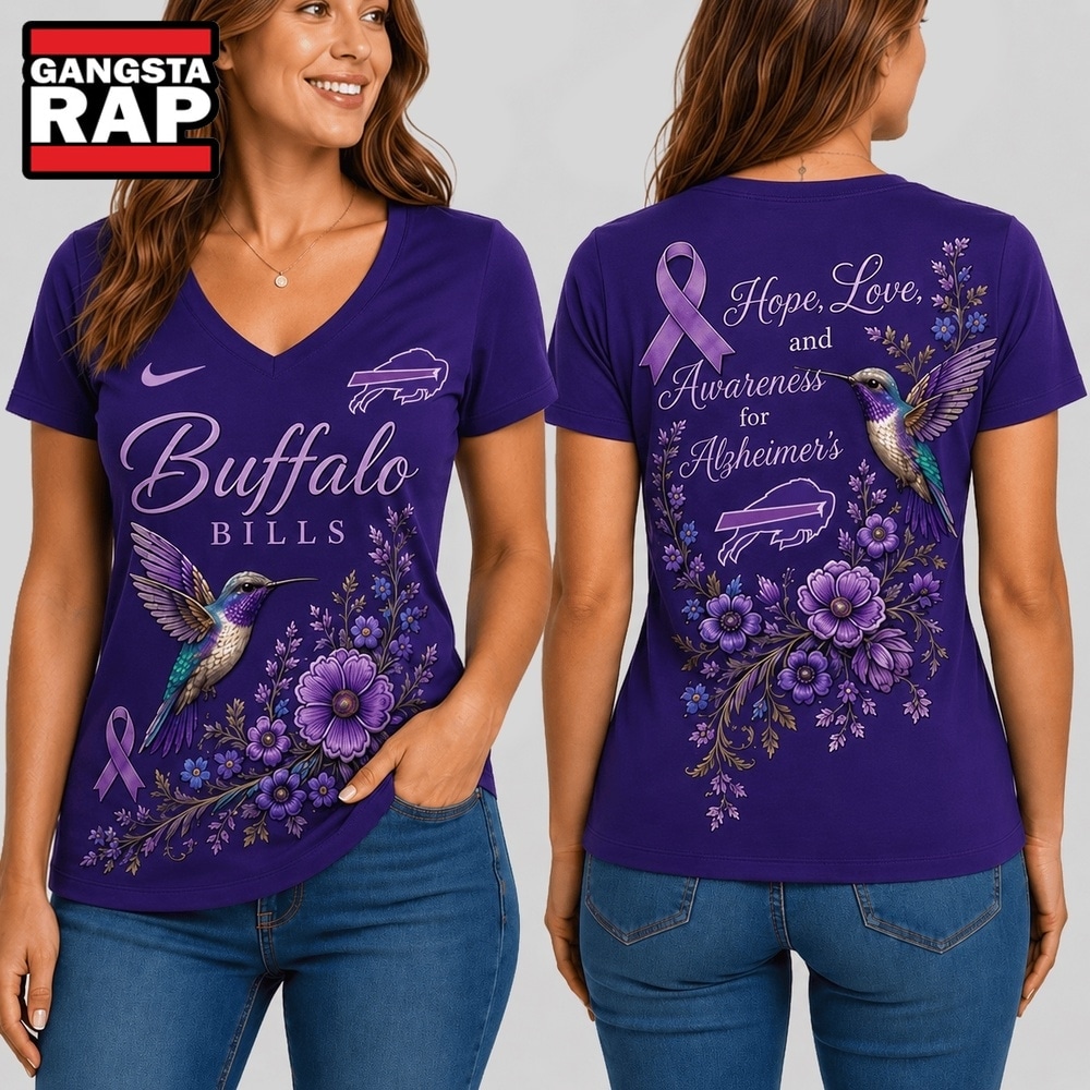 Buffalo Bills NFL Alzheimer’s Awareness Month V neck T Shirt, NFL V Neck T-Shirt Buffalo Bills Nfl Alzheimer S Awareness Month V Neck T Shirt