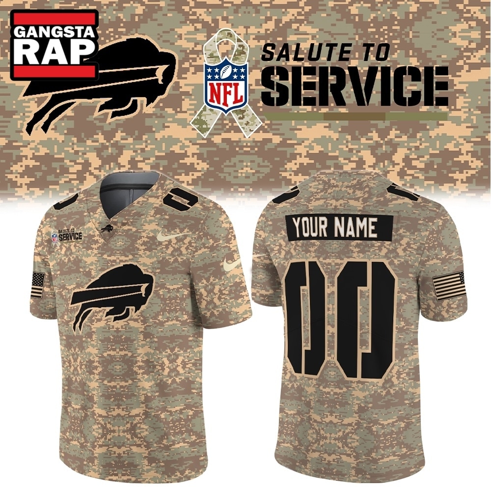 Buffalo Bills NFL Salute To Service 2026 Custom Name & Number New Football Jersey, Trending Football Jersey Buffalo Bills NFL Salute To Service 2026 Custom Name & Number New Football Jersey, Trending Football Jersey