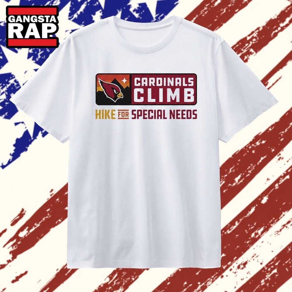 Cardinals Climb Hike for Special Needs NFL charity T Shirt, Trending 2D Shirt Cardinals Climb Hike For Special Needs Nfl Charity T Shirt