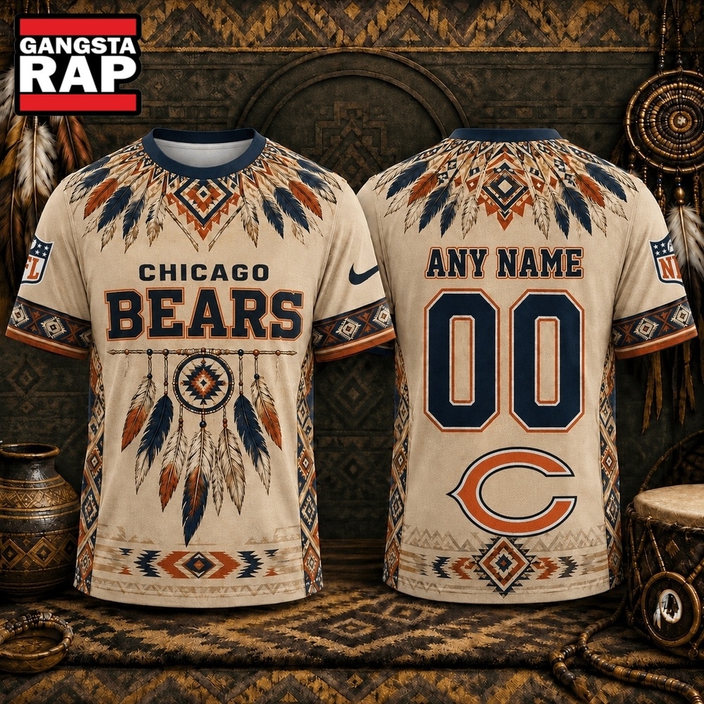 Chicago Bears 2026 NFL Native American Heritage 3D Shirt, Football New Design Shirt Chicago Bears 2026 Nfl Native American Heritage 3D Shirt