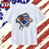 Chicago Bears and New York Knicks Heart Logo T Shirt, Trending 2D Shirt Chicago Bears And New York Knicks Heart Logo T Shirt