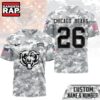 Chicago Bears NFL Salute to Service Custom Name & Number Camo 3D Shirt, Football New Design Shirt Chicago Bears Nfl Salute TO Service Custom Name Number Camo 3D Shirt