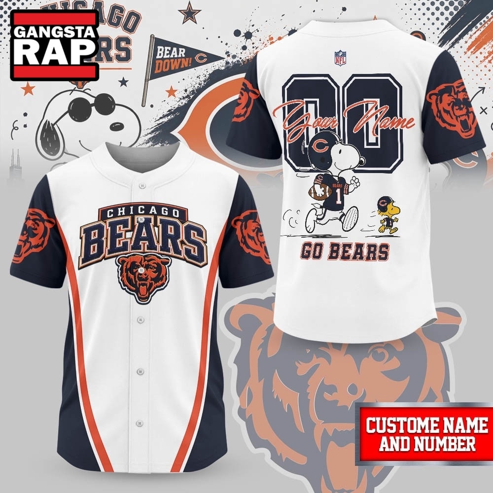 Chicago Bears NFL Snoopy Ultimate Game Day Personalized Jersey Shirt, NFL Baseball Jersey Chicago Bears NFL Snoopy Ultimate Game Day Personalized Jersey Shirt, NFL Baseball Jersey