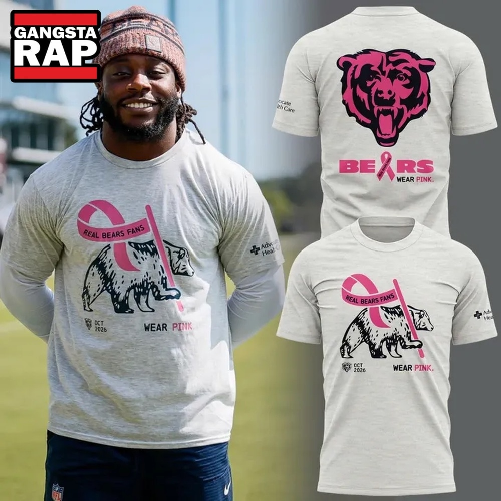 Chicago Bears Real Bears Fans Wear Pink 2026 Limited Edition T Shirt, Trending Design Shirt Chicago Bears Real Bears Fans Wear Pink 2026 Limited Edition T Shirt