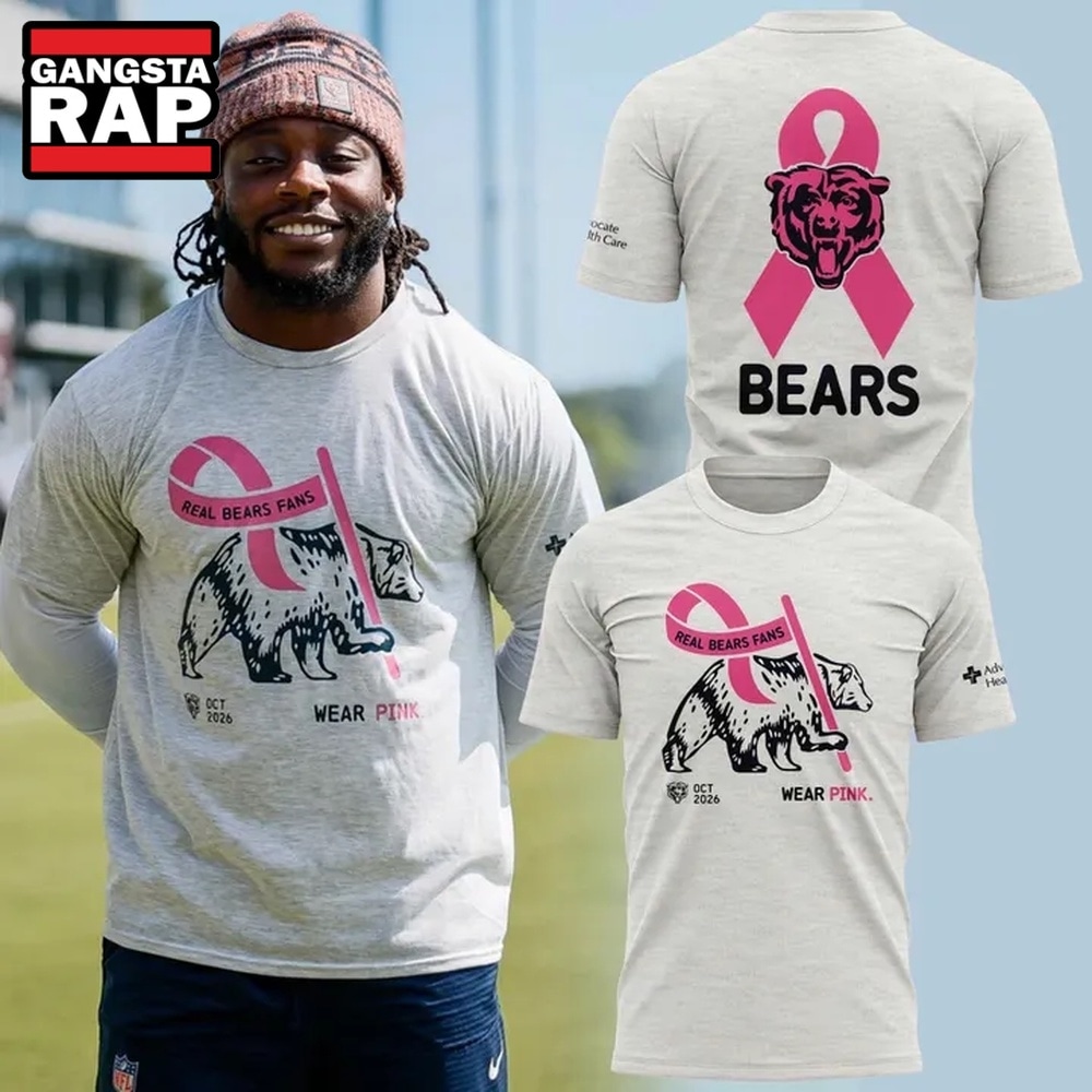 Chicago Bears Real Bears Fans Wear Pink 2026 New Design 3D Shirt, Trending Design Shirt Chicago Bears Real Bears Fans Wear Pink 2026 New Design 3D Shirt