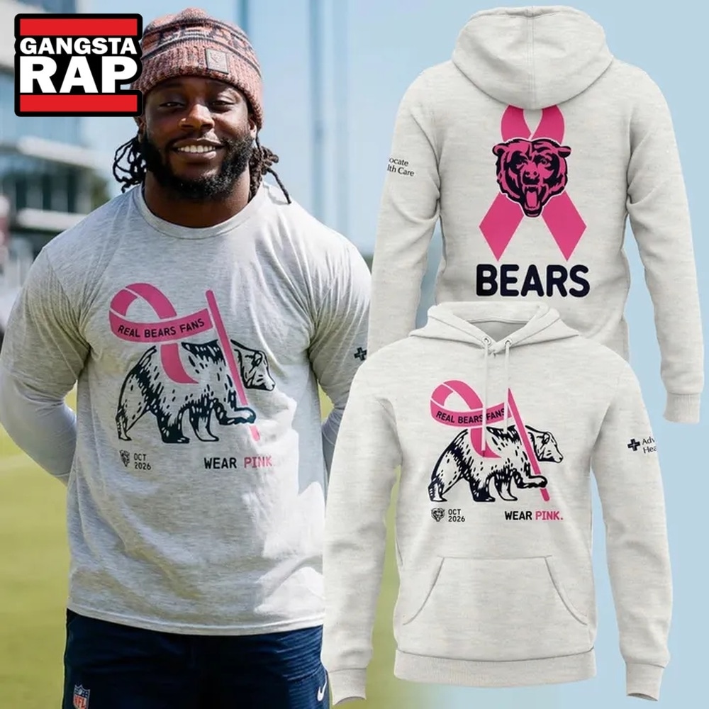 Chicago Bears Real Bears Fans Wear Pink 2026 New Design Hoodie, Trending Design Shirt Chicago Bears Real Bears Fans Wear Pink 2026 New Design Hoodie